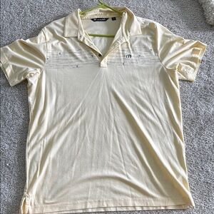 Travis Mathew Cream Polo Shirt Casual Comfort